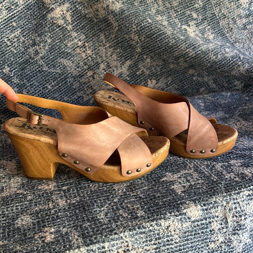 Korks leather sling backs - size 8